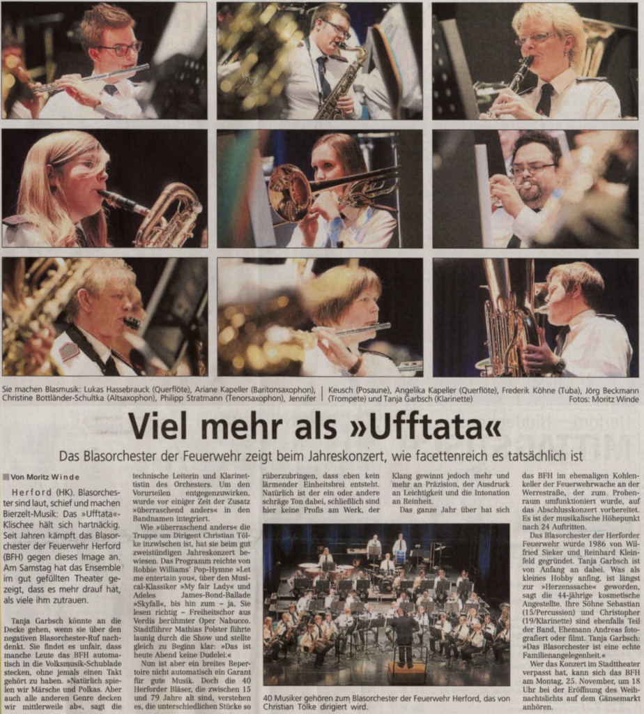 Westfalenblatt - Herforder Zeitung - 18.11.2013